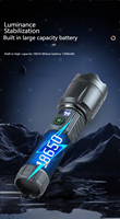 1000m Portable Blanc Laser Torche Lumière Télescopique Zoom Étanche Lanern Rechargeable LED Tactique Lampe de Poche COB Travail Lumière