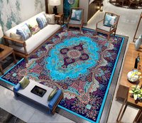 Tapis en polyester pour salon, résistant aux taches, fabriqué à la machine, lavable, tapis de salon en polyester pour la maison