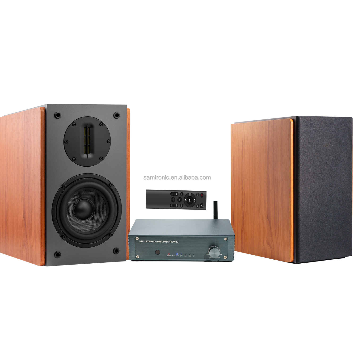 K　スピーカー　1/2 5.25インチ本棚スピーカーパッシブスピーカー2 * 100Wパワーサブ