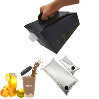Sac en aluminium de 96 oz (3 litres) pour café chaud, jus, boissons, eau, avec bouchon à vis, conteneur liquide en plastique
