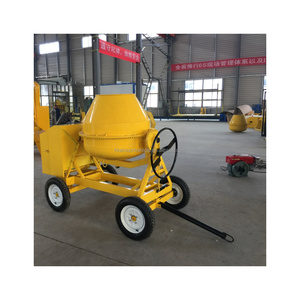 Bétonnière portative à tambour inclinable de 500 L, moteur diesel refroidi par eau, 4 roues, Cm500-4D - Product Image 1