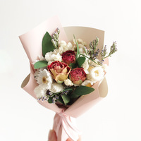 Mini rose véritable préservée, étoiles de bébé, fleur séchée fraîche, petit bouquet éternel pour la maison, photo, cadeau de Nouvel An pour petite amie