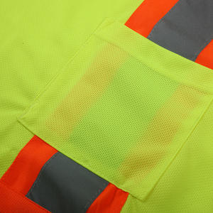 Chemise de sécurité économique à haute visibilité avec protection à 360° °   Chemise de sécurité à manches longues en maille respirante fluorescente réfléchissante - Product Image 5