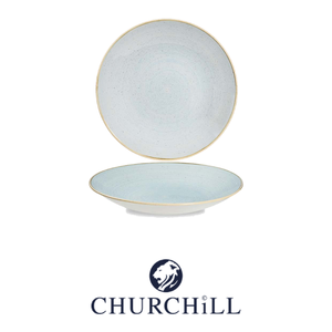 Plato Hondo Azul Huevo de Pato Churchill, de Cerámica, con Diseño Moteado, 31 cm, para Restaurantes, Servicios de Catering y Venta al por Mayor - Product Image 4