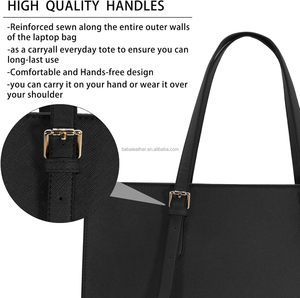15.6 pouces <span class=keywords><strong>ordinateur</strong></span> sac <span class=keywords><strong>fourre</strong></span>-tout bureau d'affaires porte-documents grande capacité sac à main sac à bandoulière en cuir sacs <span class=keywords><strong>fourre</strong></span>-tout pour les femmes - Product Image 3