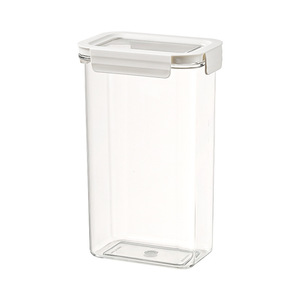 Clear Square Plastic Storage Container with White Lid Classic Design All Seasons Vietnam for Food Storage <b>Camping</b> Use - Product Image 1