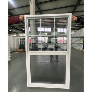 Fenêtre coulissante verticale de style américain avec grilles, en PVC vinyle, fenêtres à simple et <span class=keywords><strong>double</strong></span> battant, portes et fenêtres en PVC - Product Image 2