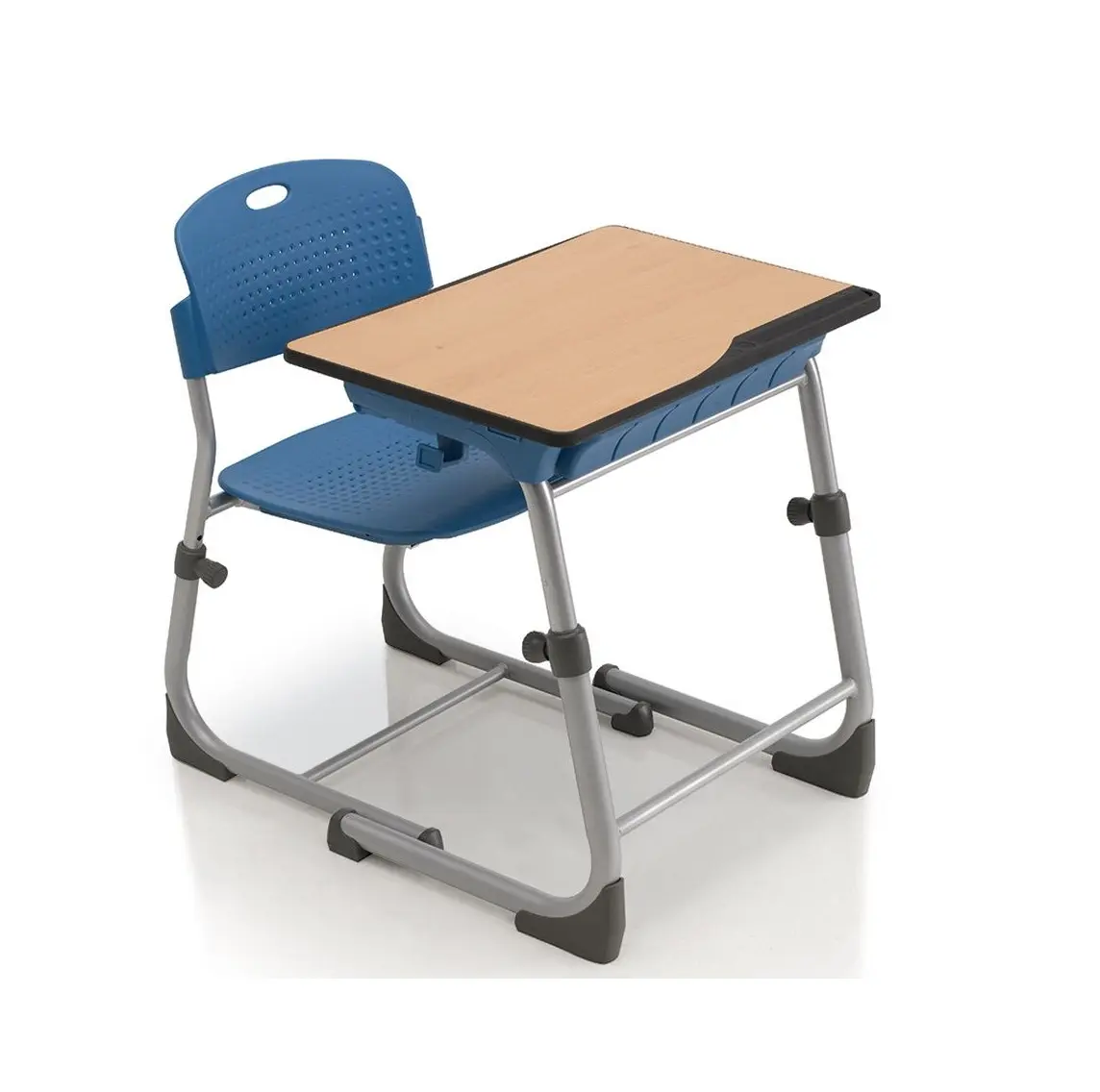 Factory Wholesale New Design Primary School Europe Style Furniture Metal Frame Student Desk And Chair