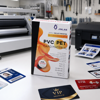 Feuille de carton imprimable par jet d'encre PVC |   Matériel pour cartes d'identité blanches pour la fabrication de cartes de membre, badges professionnels et cartes d'accès, kit d'essai 25+48+25