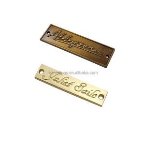 Etiqueta de bolso de Metal de aleación de Zinc con logotipo en relieve 3D personalizado para ropa, zapatos, traje de baño, carteras, monederos, sombreros disponibles, óvalo cuadrado - Product Image 6