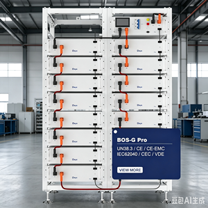 Système de stockage LiFePO4 empilable BOS-G Pro avec capacité de charge haute tension et communication CAN - Product Image 1