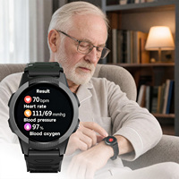 Montre connectée de sécurité pour seniors VFA56S 4G LTE avec détection de chute, GPS, suivi en temps réel, appel SOS, montre connectée ronde