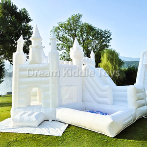 <span class=keywords><strong>Castillo</strong></span> Inflable Rosa Pastel con Tobogán, <span class=keywords><strong>Castillo</strong></span> Hinchable Comercial para Fiestas, Bodas, Princesa, Fuerte, Brincar - Product Image 4