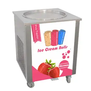 High Quality Small 55kg Weight Stainless Steel Fried Ice Cream Roll Make Machine