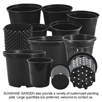 Pot de pépinière en plastique noir durable pour petites plantes de jardin, de 1, 2, 3, 5, 7, 10, 15, 20, 25 et 7 gallons, pour usage domestique – Fournisseur direct usine