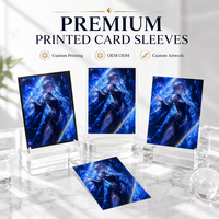Pochettes de protection pour cartes TCG, format standard, dos mat, imprimées avec un design holographique sans acide, personnalisables.