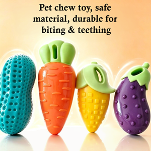 Jouets à mâcher pour chiens en TPR écologiques, résistants aux morsures, en forme d'arachide et de carotte, pour le nettoyage des dents, fournitures durables pour animaux de compagnie - Product Image 2