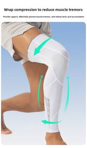 Genou manches été cyclisme anti-dérapant réfléchissant genouillères Sports de plein air <span class=keywords><strong>basket</strong></span>-ball course étendu jambières chaussettes élastiques - Product Image 5