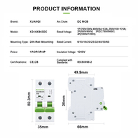 Boîtier de Combinaison DC pour Disjoncteur Micro Miniature Dédié 3P 750V 6A à 63A DC MCB Protection Système Solaire Photovoltaïque Interrupteur Miniature