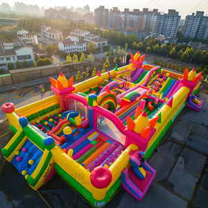 Parque de Atracciones Inflable Comercial, Colorido, Temático, Divertido, con Toboganes, Trampolines Grandes y Zona de Juegos - Product Image 3