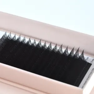 LashPlus private logo customized box fake eyelashes extensions matte black mega volume lash trays