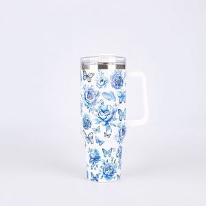 Nuevo Diseño 2024, Termo Promocional Económico de Acero Inoxidable 304 para Bebidas Frías, Taza de 40 oz con Asa - Product Image 3