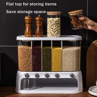Conteneur distributeur de céréales Boîte de conservation des aliments à 5 compartiments Multi-fonction Séparée en plastique 2023 Carton plastique supérieur Multifonction