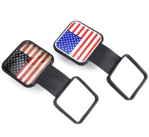 Tapa universal para enganche de remolque con diseño de bandera cuadrada para camión - Product Image 1