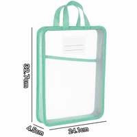 Bolsa de Almacenamiento de Doble Capa de Gran Capacidad Directo de Fábrica, Carpeta de Archivos Transparente Multifuncional de PP para Material Escolar