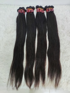 Letsfly 28inch Straight Natural Human Hair <b>Extensions</b> Raw Virgin Hair Bundles Black and 1B30 Color <b>Cheap</b> Brazilian Hair Weave - Product Image 5