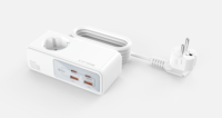 Bande d'alimentation intelligente 2500W avec charge USB GaN 83W chargeur rapide adaptateur de cube de bureau prise UE DE 1.5M prise de chaussette d'extension