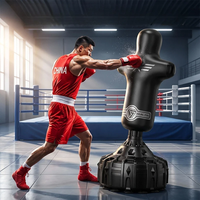 Sac de frappe en forme humaine, sac de boxe autoportant, équipement de fitness vertical pour la relaxation et l'entraînement