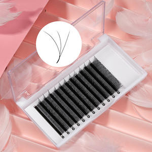 ขนตา<span class=keywords><strong>ปลอม</strong></span>แบบพัด 4D รุ่น Clover Fan YY/VW ขนาด 0.07 มม. ยอดนิยม ให้ความหนาแบบวอลลุ่ม สีดำด้าน  แบบถาด - Product Image 1