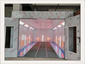 Cabine <span class=keywords><strong>de</strong></span> peinture automobile CE respectueuse <span class=keywords><strong>de</strong></span> l'environnement, chauffage électrique/<span class=keywords><strong>gaz</strong></span> naturel/diesel, éclairage LED - Product Image 1