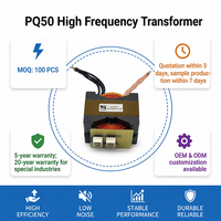 Transformateur toroïdal monophasé haute fréquence PQ50 en plastique, 30KW 12V 240V 380V, pour chargeur EV et énergie renouvelable