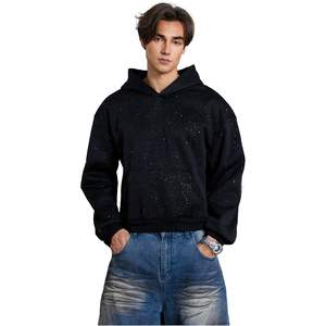 Sudadera con Capucha Personalizada para Hombre, con Lentejuelas, Manga Larga, con Bolsillo, Felpa Francesa, Estilo Urbano - Product Image 2