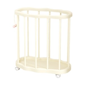 Clothing Organizer Round Portable Plastic Storage Basket For Home Yoga Mat Bathroom Use With Wheels - Product Image 2