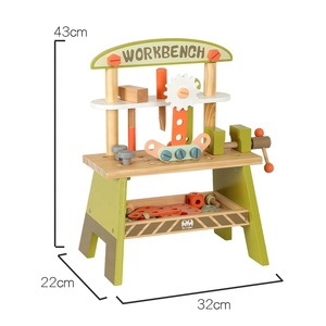 Ensemble d'outils <span class=keywords><strong>en</strong></span> <span class=keywords><strong>bois</strong></span> de haute qualité, jouet pour enfants, jeu de simulation de construction, établi <span class=keywords><strong>en</strong></span> <span class=keywords><strong>bois</strong></span> - Product Image 5