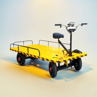 Nouveau chariot de transfert tout-terrain à plateau plat de 2 tonnes avec moteur électrique et générateur intégré, chariot à plateau plat, chariot à table plate