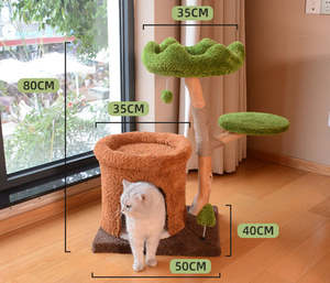 <span class=keywords><strong>Arbre</strong></span> à chat multi-niveaux, tour, poteau à gratter en sisal, forme d'<span class=keywords><strong>arbre</strong></span> mignonne, design écologique, cadre d'escalade pour chat, lit, grotte, carton - Product Image 3