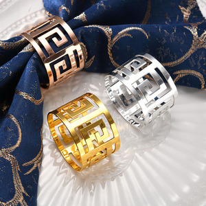 All'ingrosso G065 festa nuziale portatovagliolo e supporto <span class=keywords><strong>oro</strong></span> rosa e argento in acciaio inox fornito caratteristica - Product Image 1