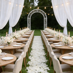 Özel Tasarım Lüks Masif Ahşap Kiralık Mobilya Yaratıcı Çapraz Ayaklı Tasarım Düğün Masası Etkinlik Partisi İçin - Product Image 3