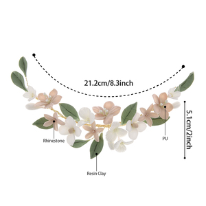 Corona di Fiori in Argilla Polimerica Fatta a Mano Stile Boho, Accessorio <span class=keywords><strong>per</strong></span> Capelli da Sposa e <span class=keywords><strong>Damigelle</strong></span> - Product Image 6