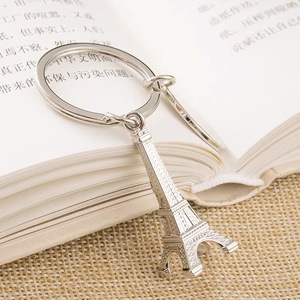 2024ปารีสโปรโมชั่นพวงกุญแจปารีสหอไอเฟลรุ่นพวงกุญแจโลหะโลโก้ที่ว่างเปล่าขนาดเล็กแท็กพวงกุญแจ - Product Image 5
