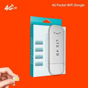 Penjualan terlaris produk 4G USB Dongle router wifi 4g lte dengan slot kartu sim ponsel wifi saku wifi cocok untuk Laptop