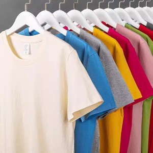 <span class=keywords><strong>100</strong></span>% algodón puro 400 Gsm ajuste suelto sólido comprimido estilo Casual camiseta de gran tamaño estampado pesado tela de punto en blanco - Product Image 5