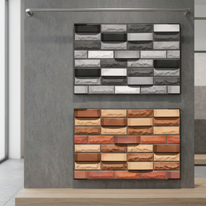 3D Brick Pattern Digital Ceramic Wall <b>Tiles</b> 300x450mm Glazed Exterior Elevation Design for Restaurants - Product Image 1