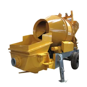 Mini Diesel Xi Măng Mixer Và Bơm Máy Xây Dựng Di Động Trộn Bê Tông Với Bơm Để Bán