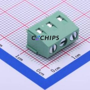 JL127-50003G01 <b>Screw</b> Terminal <b>Block</b> Through hole Component (THT),P=5mm Connector 1x3P 5mm Green Through Hole - Product Image 1
