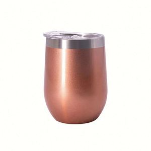 Tasse à café isotherme sous vide en acier inoxydable double paroi de 12 oz, forme d'œuf, avec couvercle, pour l'extérieur - Product Image 5